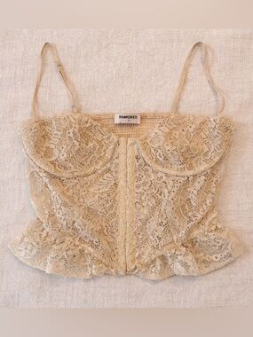✨ Rumored Coquette Lace Corset Top Size S